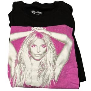 Britney Spears Long Sleeve Graphic Tee Shirt Mini Dress Size XL